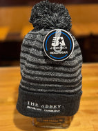 Abbey Striped Tossle Cap (BLACK/GREY)