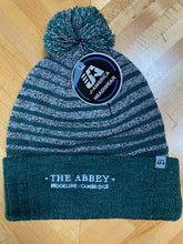 Load image into Gallery viewer, Abbey Striped Tossle Cap (FOREST GREEN/GREY)

